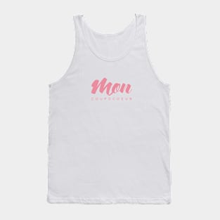 Moncoupdcoeur Pink logo Tank Top